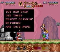 une photo d'Ã©cran de The Magical Quest - Starring Mickey Mouse sur Nintendo Super Nes